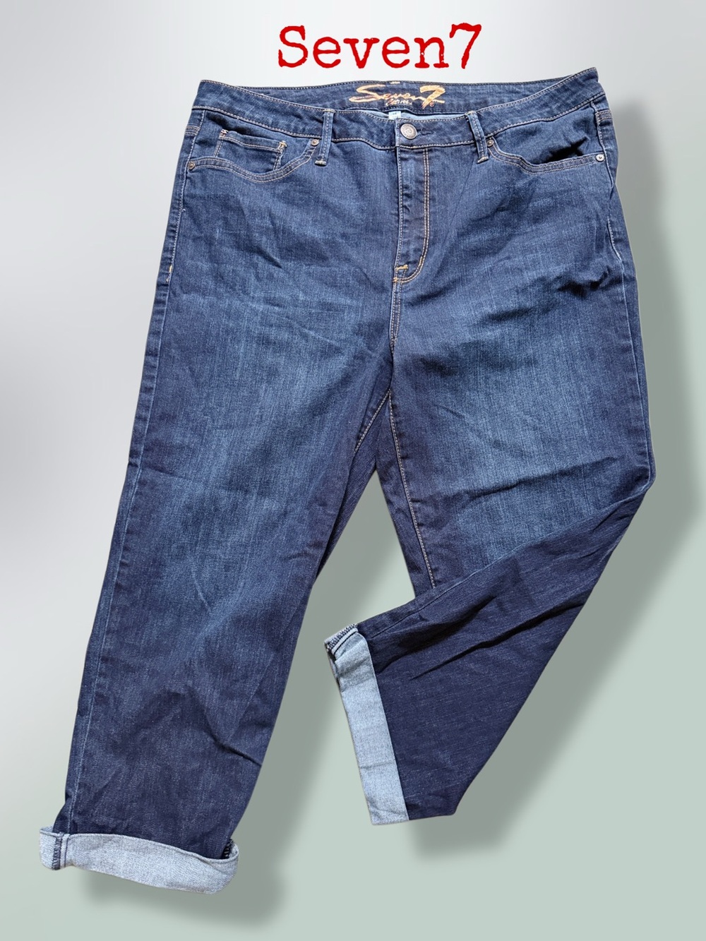 Seven7 
Dark Indigo Boyfriend Jeans